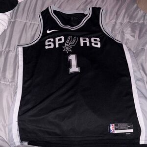 Nike Spurs Black and Gray Jersey